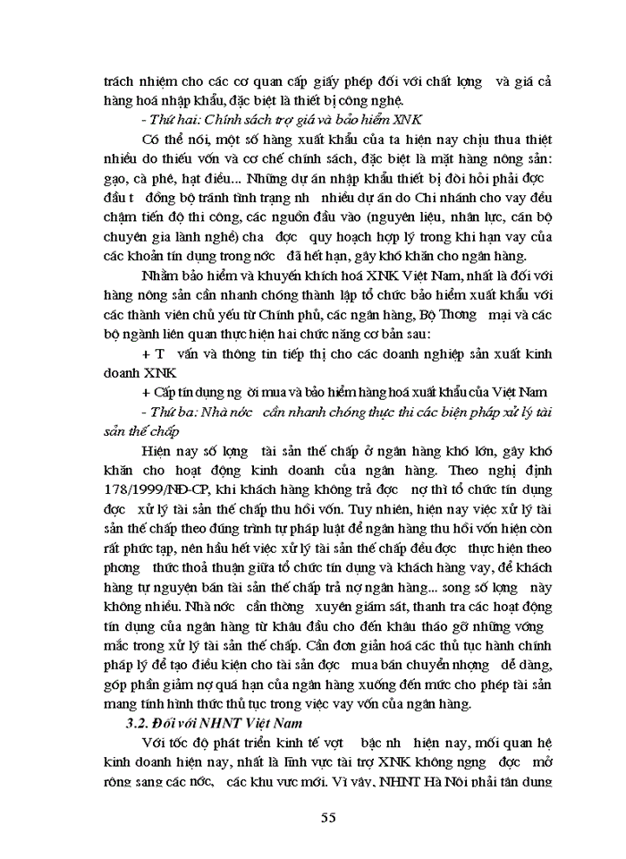 image for page Giải pháp mở rộng hoạt động tín dụng tài trợ xuất nhập khẩu tại Ngân hàng ngoại thương Hà Nội