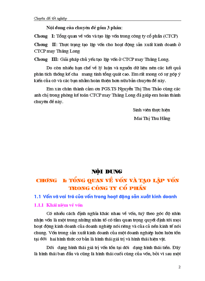 image for page Giải pháp chủ yếu tạo lập vốn cho hoạt động sản xuất kinh doanh ở Công ty cổ phần May Thăng Long