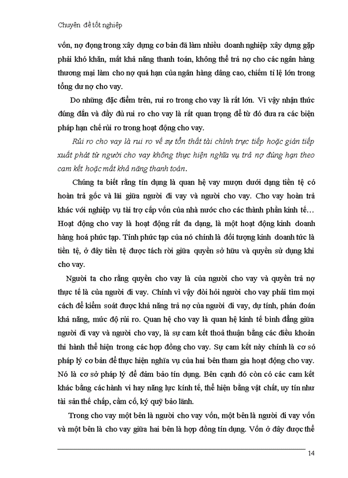 image for page Giải pháp hạn chế rủi ro trong hoạt động cho vay của ngân hàng công thương thanh hoá