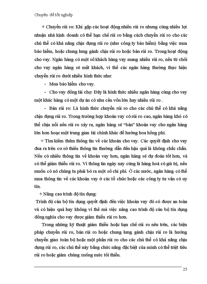 image for page Giải pháp hạn chế rủi ro trong hoạt động cho vay của ngân hàng công thương thanh hoá