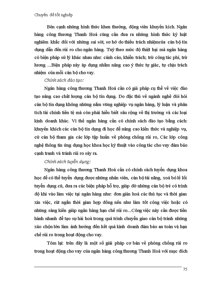 image for page Giải pháp hạn chế rủi ro trong hoạt động cho vay của ngân hàng công thương thanh hoá