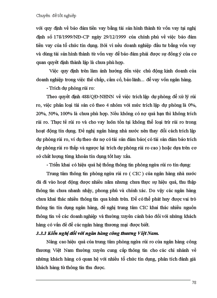 image for page Giải pháp hạn chế rủi ro trong hoạt động cho vay của ngân hàng công thương thanh hoá