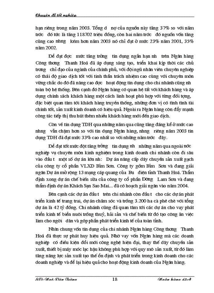 image for page Giải pháp phòng ngừa và hạn chế rủi ro trong cho vay tại ngân hàng công thương Thanh Hoá