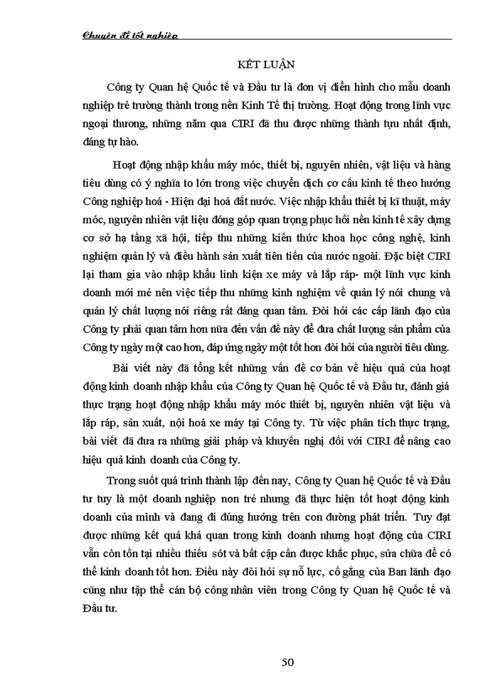 image for page Nghiờn cứu ỏp dụng hệ thống quản lý chất lượng trong việc nhập khẩu linh kiện và lắp ráp xe gắn máy của Công ty Quan hệ Quốc tế Đầu tư sản xuất