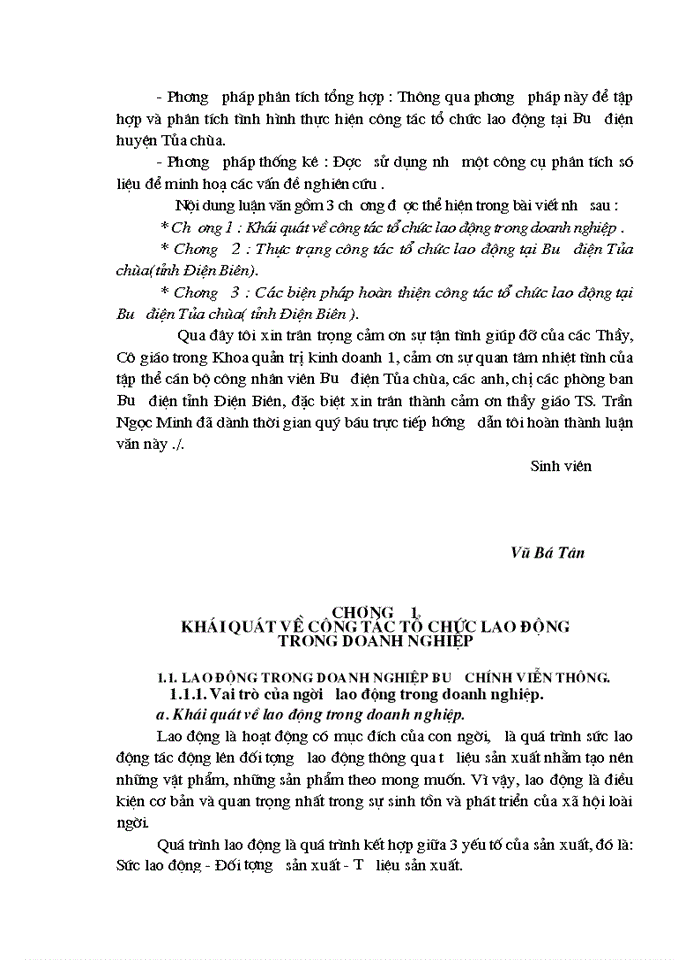 image for page Các biện pháp hoàn thiện công tác tổ chức lao động tại Bưu điện huyện Tủa chùa