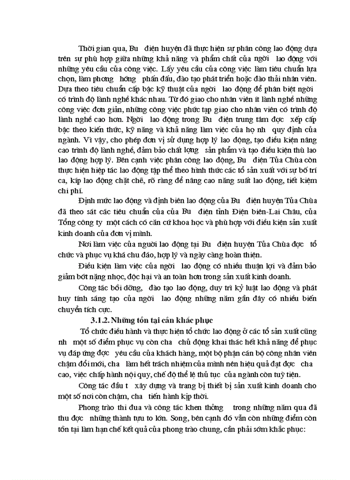 image for page Các biện pháp hoàn thiện công tác tổ chức lao động tại Bưu điện huyện Tủa chùa