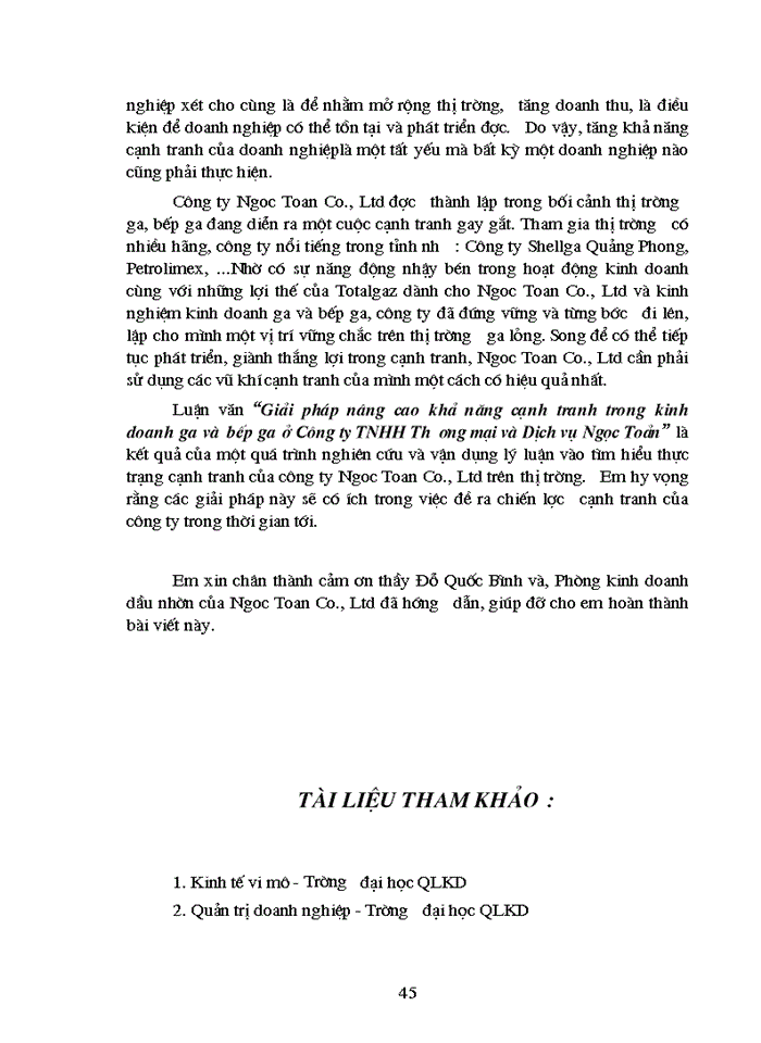 image for page ''Giải pháp nâng cao khả năng cạnh tranh trong lĩnh vực kinh doanh Gaz và Bếp ga ở Công ty TNHH Thương mại và Dịch vụ Ngọc Toản