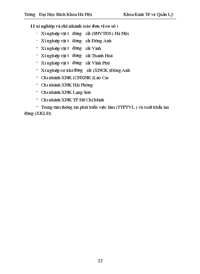 image for page Nghiên cứu và xây dựng chỉ tiêu đánh giá thực hiện công việc cho một số vị trí điển hình của cán bộ nhân viên ở Công ty xuất nhập khẩu cung ứng thiết bị vật tư đường sắt