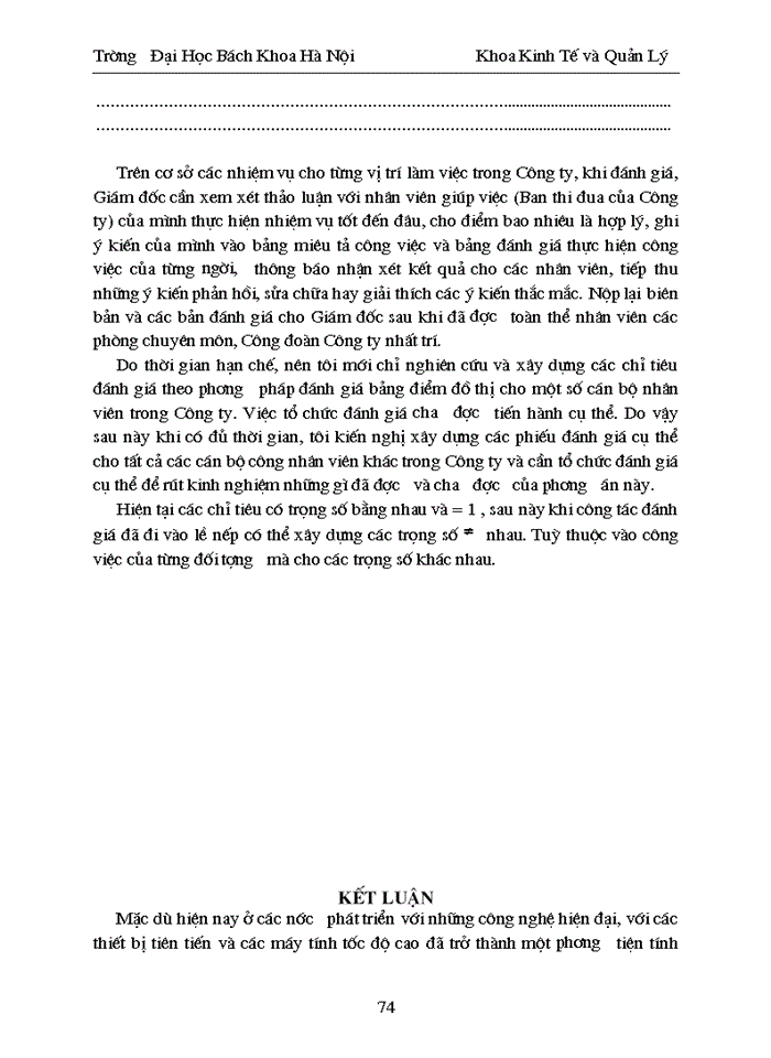 image for page Nghiên cứu và xây dựng chỉ tiêu đánh giá thực hiện công việc cho một số vị trí điển hình của cán bộ nhân viên ở Công ty xuất nhập khẩu cung ứng thiết bị vật tư đường sắt