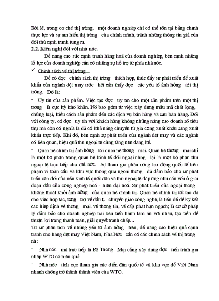 image for page Một số giải pháp chủ yếu nhằm nâng cao khả năng cạnh tranh của công ty dệt may Hà Nội