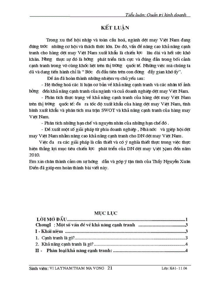 image for page Giải pháp nhằm nâng cao khả năng cạnh tranh của các doanh nghiệp trong ngành dệt may