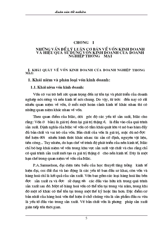 image for page Những vấn đề lý luận cơ bản về vốn kinh doanh và hiệu quả sử dụng vốn kinh doanh của doanh nghiệp thương mại