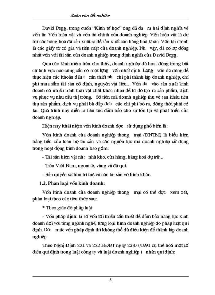 image for page Những vấn đề lý luận cơ bản về vốn kinh doanh và hiệu quả sử dụng vốn kinh doanh của doanh nghiệp thương mại