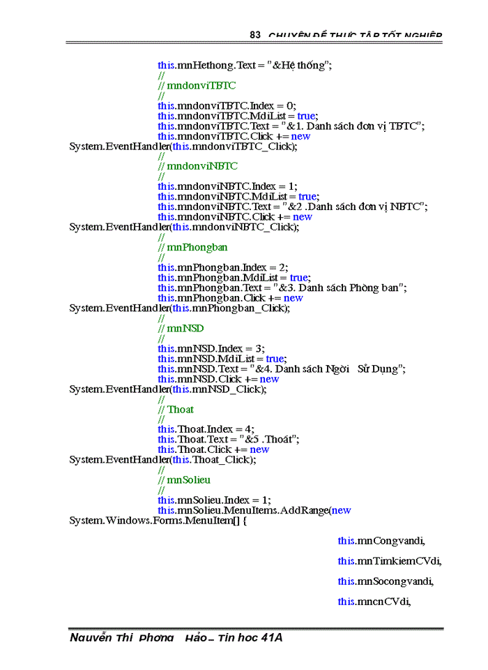 image for page Ứng dụng C# vào xây dựng chương trình quản lý công văn tại bộ tài chính