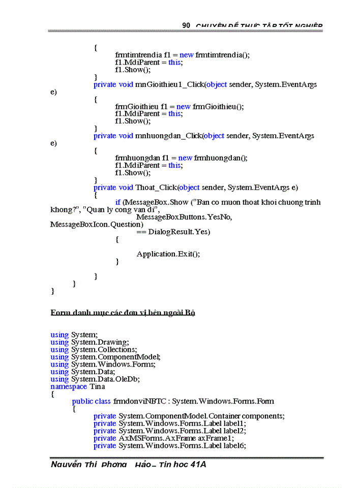 image for page Ứng dụng C# vào xây dựng chương trình quản lý công văn tại bộ tài chính