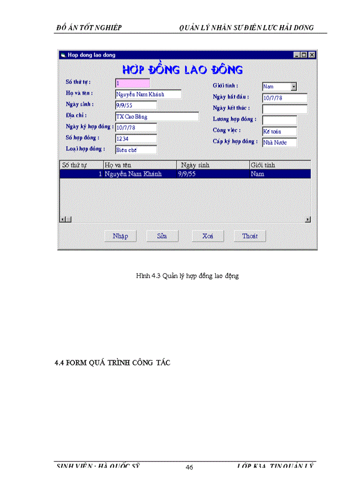 image for page Xây dựng chương trình quản lý  nhân sự  của  Điện lực HảI Dương dựa trên ngôn ngữ lập trình VISUAL BASIC