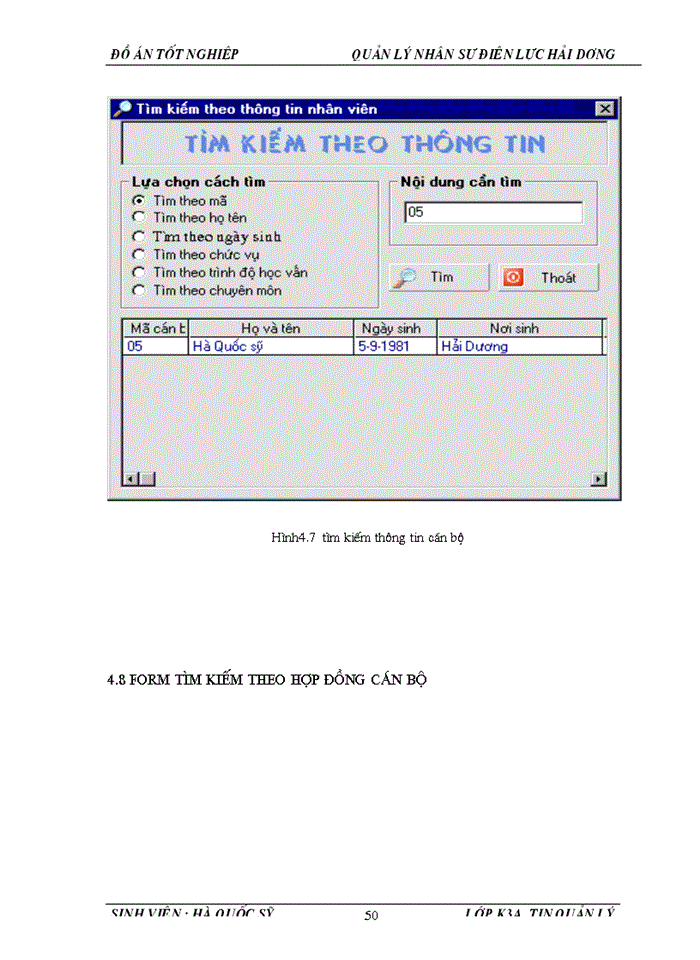 image for page Xây dựng chương trình quản lý  nhân sự  của  Điện lực HảI Dương dựa trên ngôn ngữ lập trình VISUAL BASIC