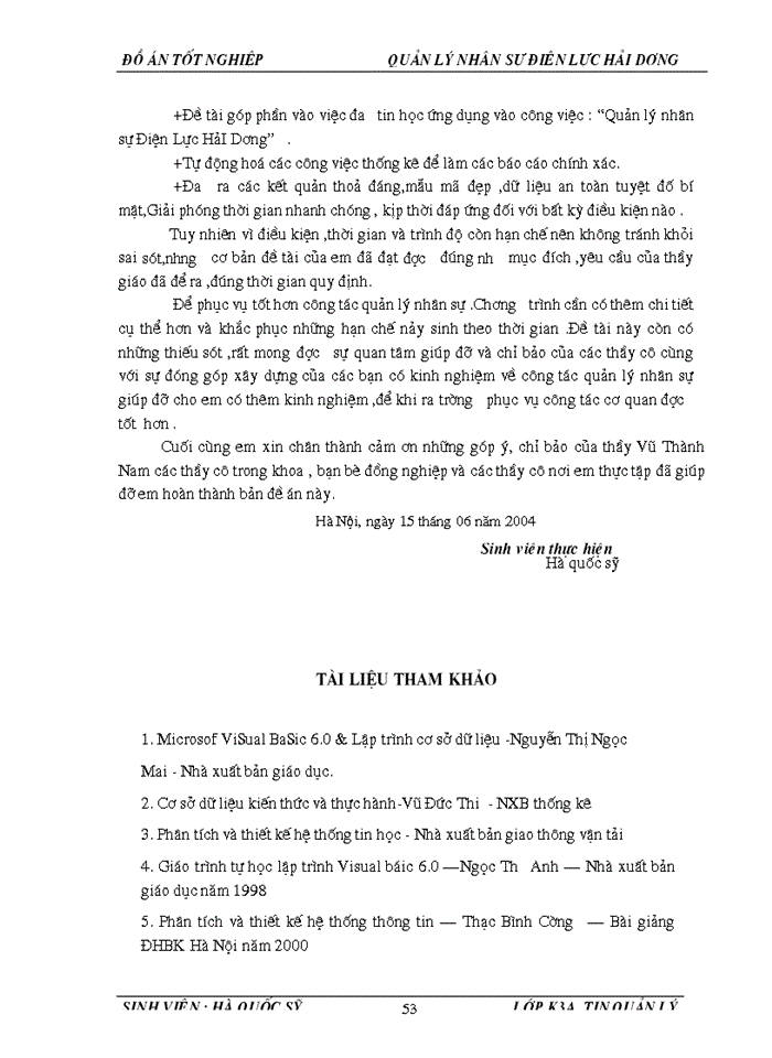 image for page Xây dựng chương trình quản lý  nhân sự  của  Điện lực HảI Dương dựa trên ngôn ngữ lập trình VISUAL BASIC