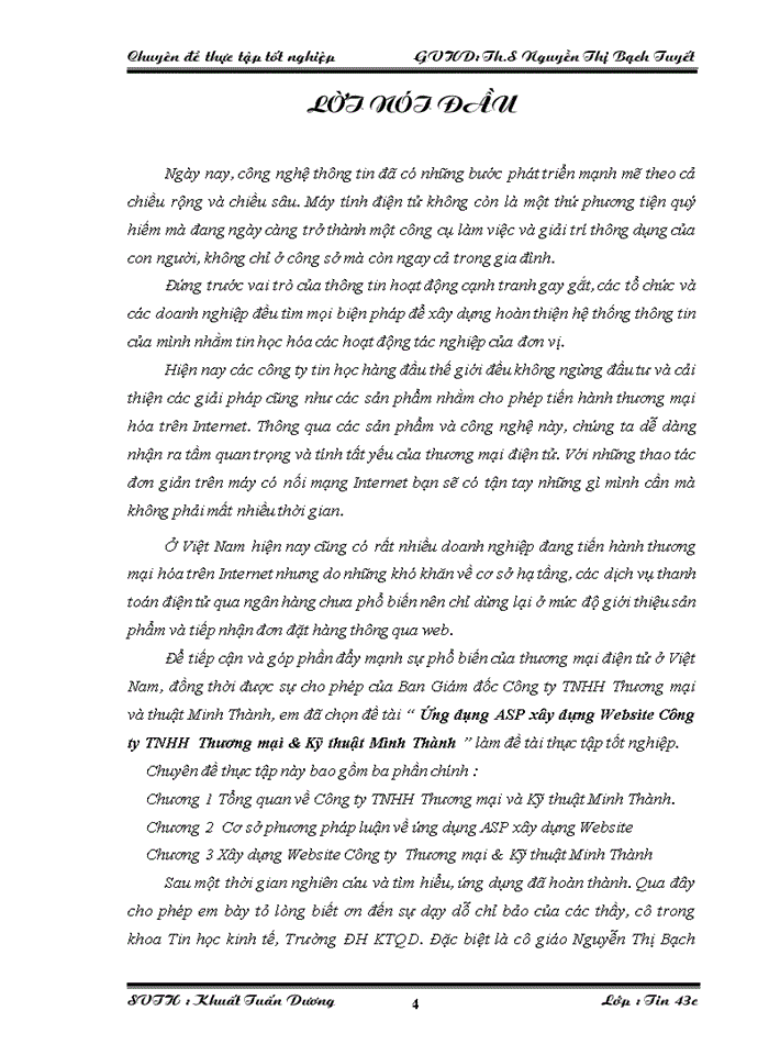 image for page Ứng dụng ASP xây dựng Website Công ty TNHH Thương mại & Kỹ thuật Minh Thành