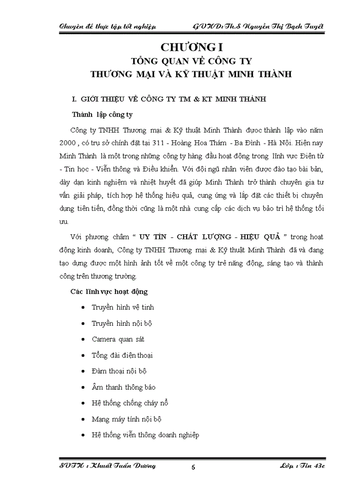 image for page Ứng dụng ASP xây dựng Website Công ty TNHH Thương mại & Kỹ thuật Minh Thành