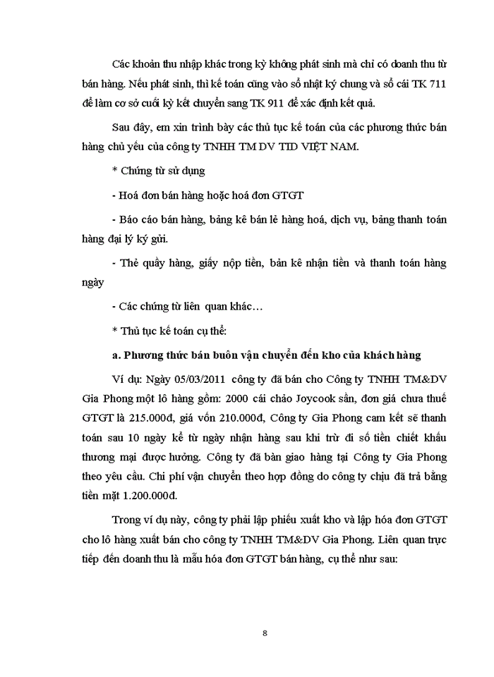 image for page Hoàn thiện kế toán doanh thu, chi phí và kết quả kinh doanh tại Công ty TNHH DỊCH VỤ TID VIỆT NAM