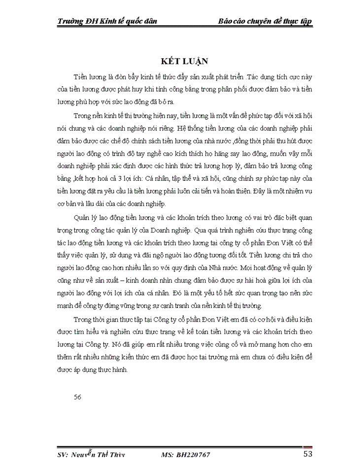 image for page Hoàn thiện kế toán tiền lương và các khoản trích theo tiền lương tại Công ty cổ phần Đon Việt