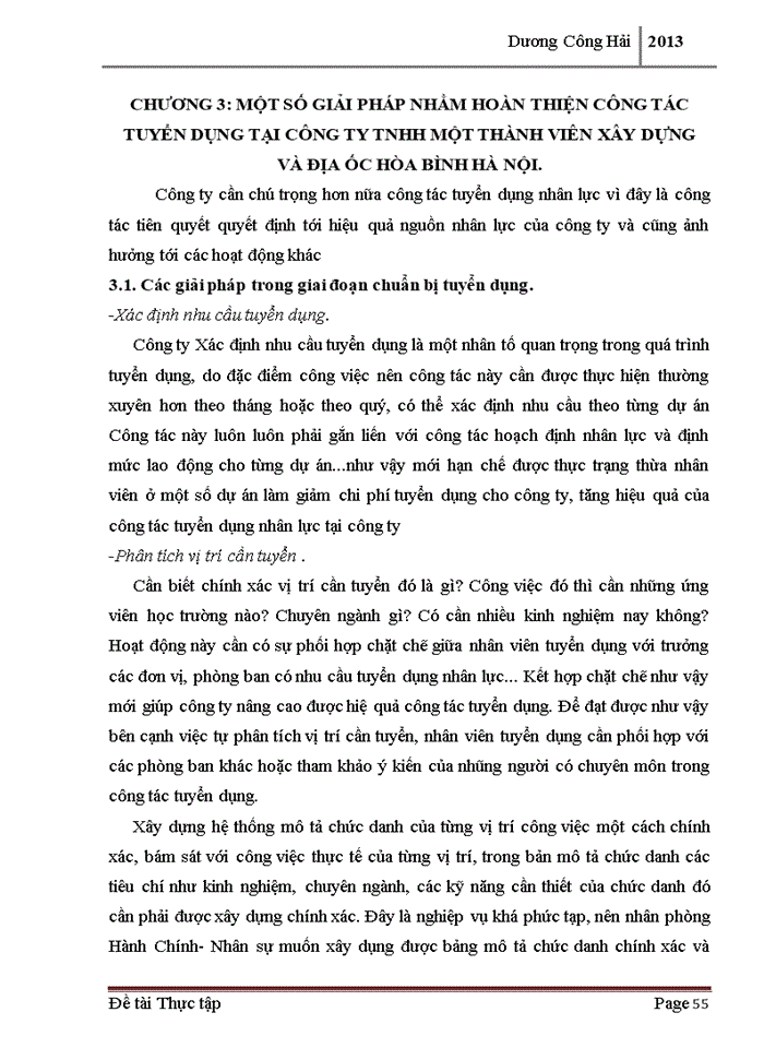 image for page Hoàn thiện công tác tuyển dụng nhân lực tại công ty TNHH Một thành viên Xây dựng và Địa ốc Hòa Bình Hà Nội