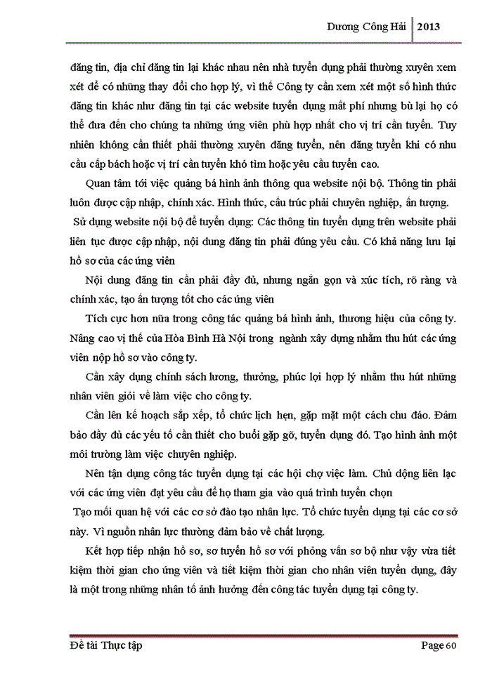 image for page Hoàn thiện công tác tuyển dụng nhân lực tại công ty TNHH Một thành viên Xây dựng và Địa ốc Hòa Bình Hà Nội