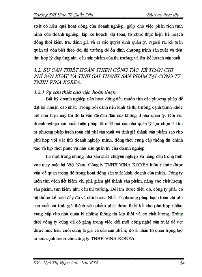 image for page Hoàn thiện kế toán chi phí sản xuất và tính giá thành sản phẩm tại công ty TNHH VINA KOREA