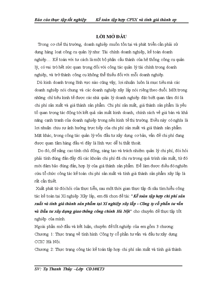 image for page Kế toán tập hợp chi phí sản xuất và tính giá thành sản phẩm tại Xí nghiệp xây lắp - Công ty cổ phần tư vấn và Đầu tư xây dựng giao thông công chính Hà Nội