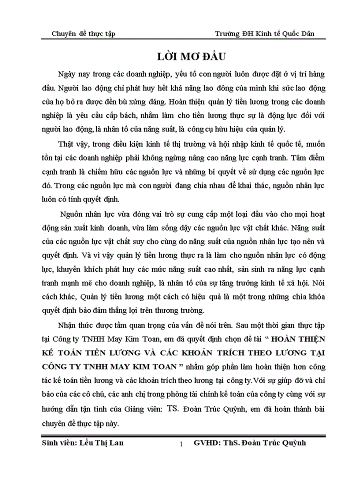 image for page Các giải pháp hoàn thiện kế toán tiền lương và các khoản trích theo lương tại công ty TNHH May Kim Toan