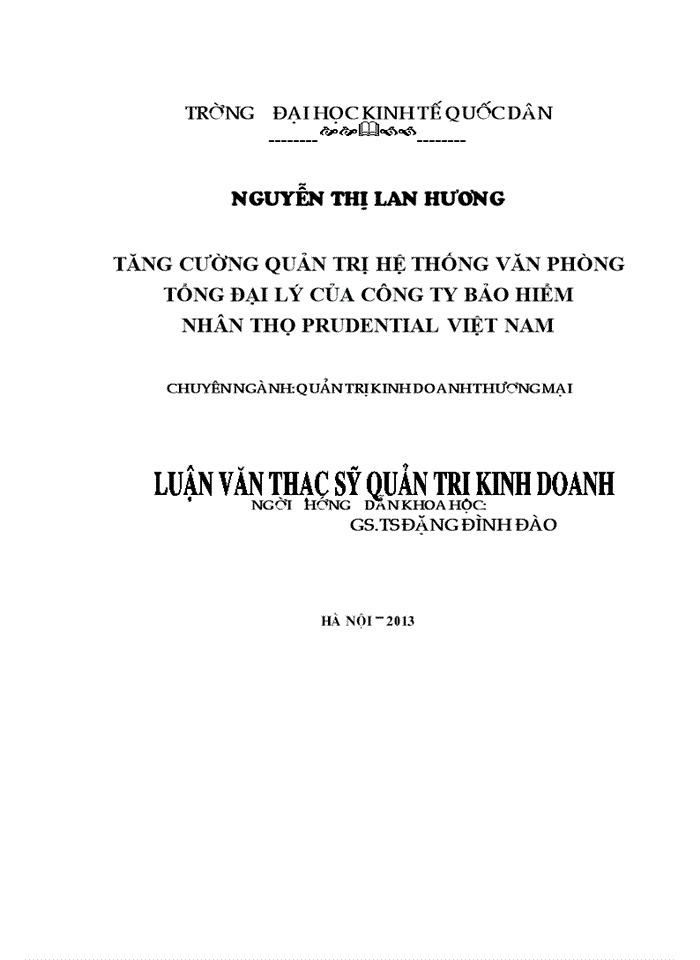 image for page Tăng cường quản trị hệ thống văn phòng tổng đại lý của công ty bảo hiểm nhân thọ PRUDENTIAL VIỆT NAM