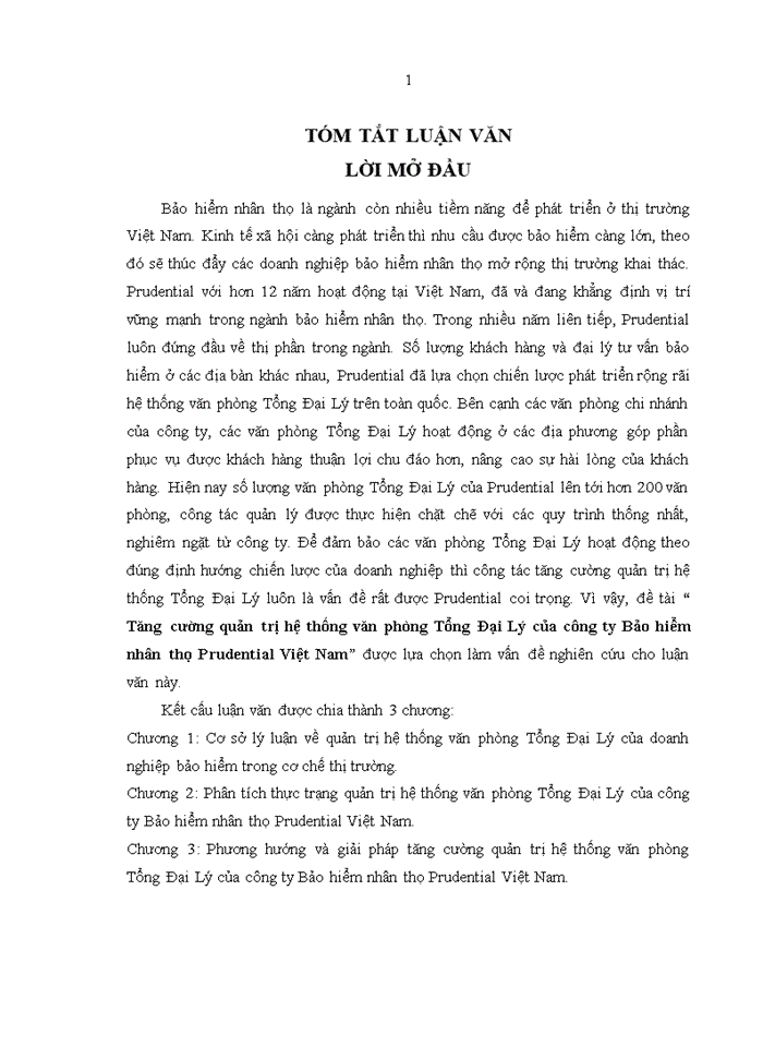 image for page Tăng cường quản trị hệ thống văn phòng tổng đại lý của công ty bảo hiểm nhân thọ PRUDENTIAL VIỆT NAM
