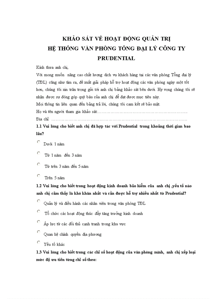 image for page Tăng cường quản trị hệ thống văn phòng tổng đại lý của công ty bảo hiểm nhân thọ PRUDENTIAL VIỆT NAM