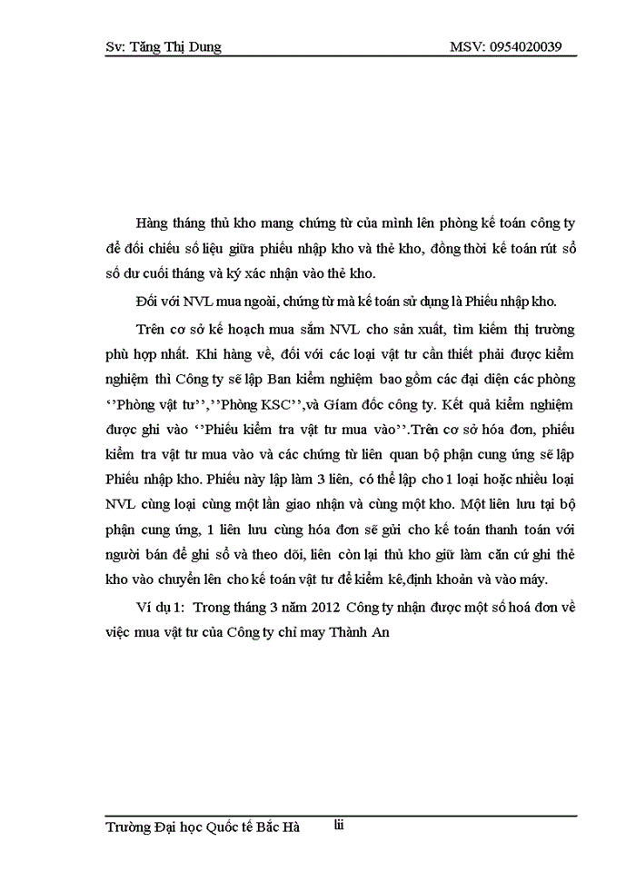 image for page Hoàn thiện kế toán nguyên vật liệu tại công ty cổ phần may I HẢI DƯƠNG