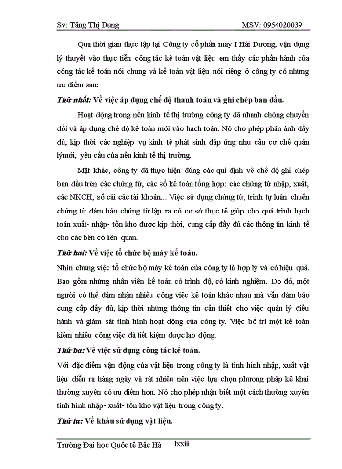 image for page Hoàn thiện kế toán nguyên vật liệu tại công ty cổ phần may I HẢI DƯƠNG