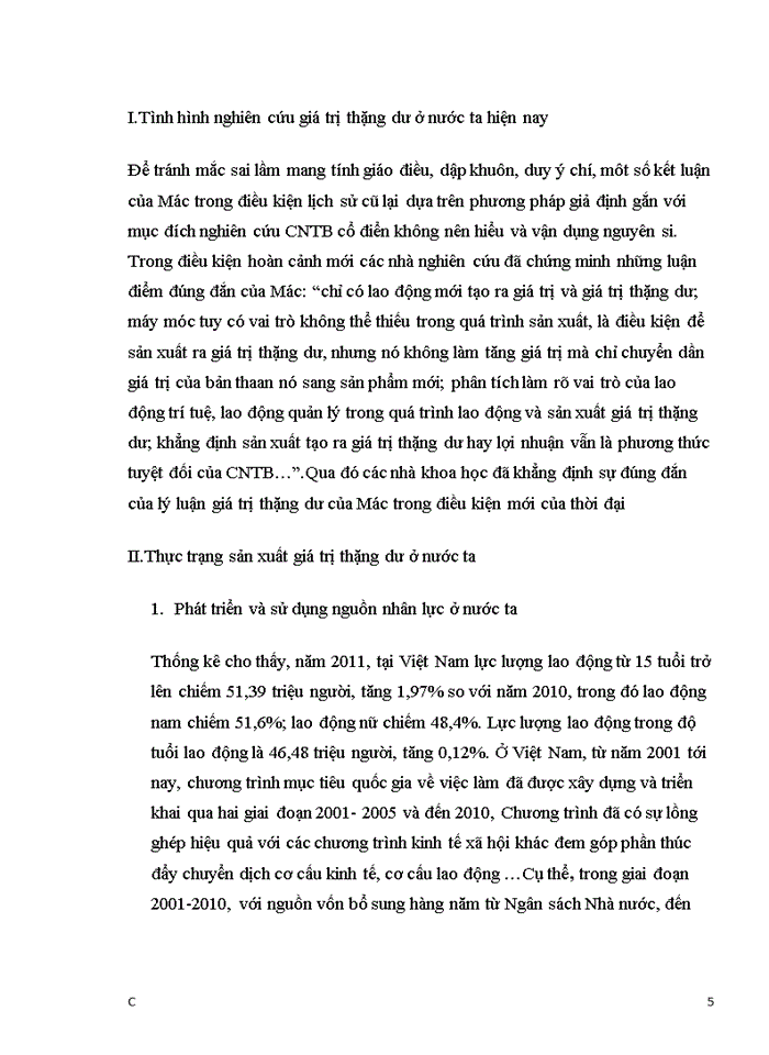 image for page Lí luận về giá trị thặng dư,vận dụng lí luận này trong việc nâng cao hiệu quả nền kinh tế thị trường