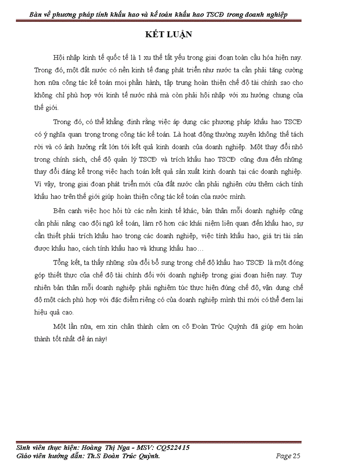 image for page Bàn về phương pháp tính khấu hao và kế toán khấu hao TSCĐ trong doanh nghiệp