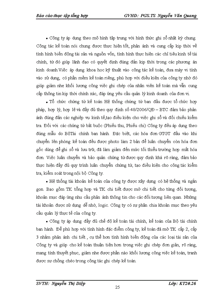 image for page Tổ chức bộ máy kế toán và hệ thống kế toán tại công ty cổ phần DTH