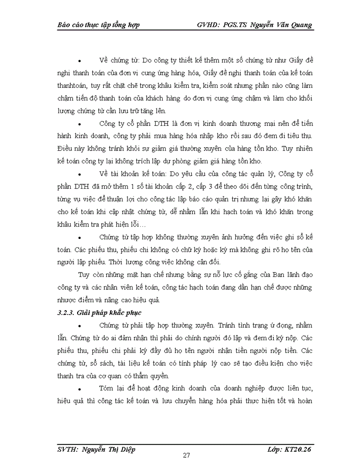 image for page Tổ chức bộ máy kế toán và hệ thống kế toán tại công ty cổ phần DTH