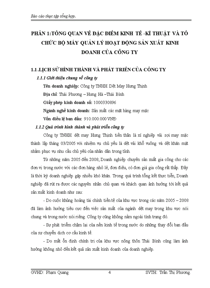 image for page Tổ chức bộ  máy kế toán và hệ thống kế toán tại công ty dệt may Hưng Thịnh