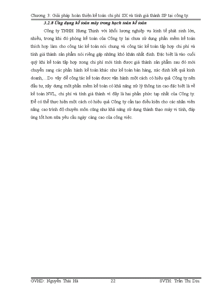 image for page Tổ chức bộ  máy kế toán và hệ thống kế toán tại công ty dệt may Hưng Thịnh
