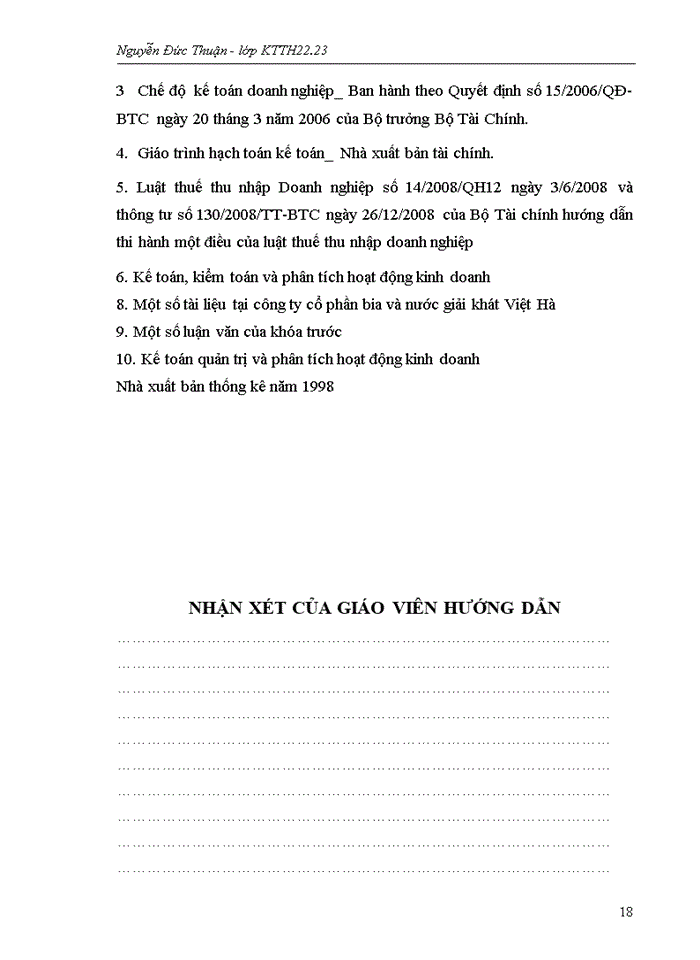 image for page Hoàn  thiện kế  toán chi phí sản xuất và tính  giá  thành  sản  phẩm tại Công ty Cổ Phần Bia Và Nước Giải Khát Việt H