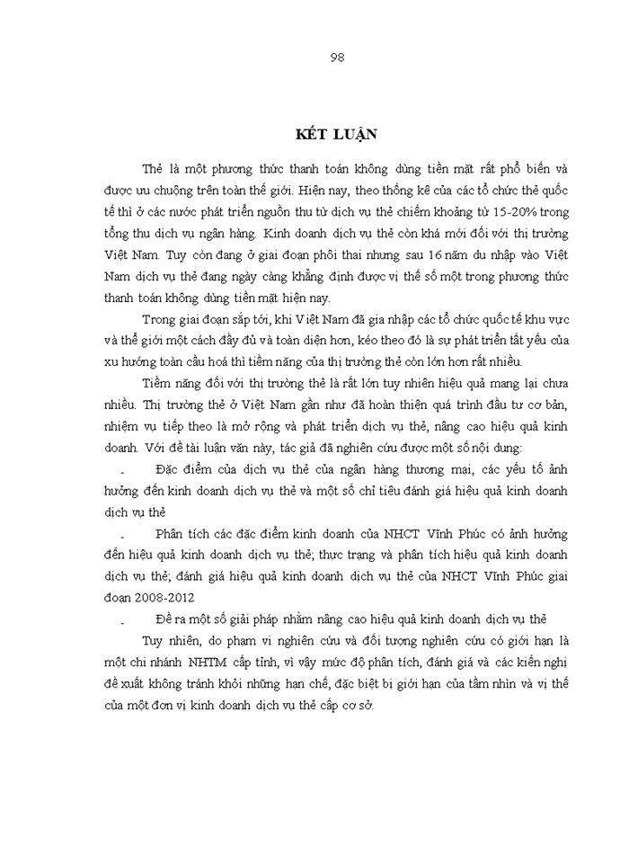 image for page Nâng cao hiệu quả kinh doanh dịch vụ thẻ tại ngân hàng tmcp công thương VIỆT NAM - chi nhánh VĨNH PHÚC
