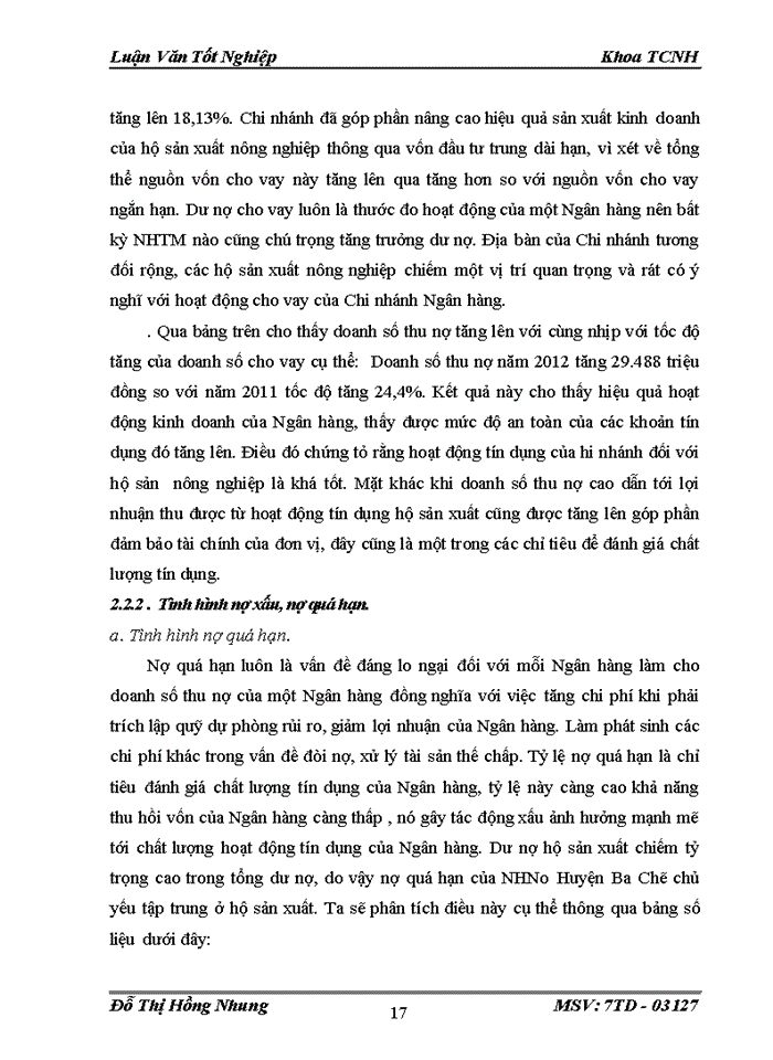 image for page Nâng cao chất lượng hoạt  động cho vay đối với hộ sản xuất tại Ngân hàng nông nghiệp và phát triển nông thôn Việt Nam chi nhánh huyện Ba Chẽ, tỉnh Quảng Ninh