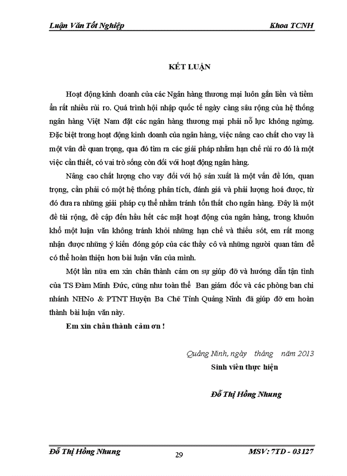 image for page Nâng cao chất lượng hoạt  động cho vay đối với hộ sản xuất tại Ngân hàng nông nghiệp và phát triển nông thôn Việt Nam chi nhánh huyện Ba Chẽ, tỉnh Quảng Ninh