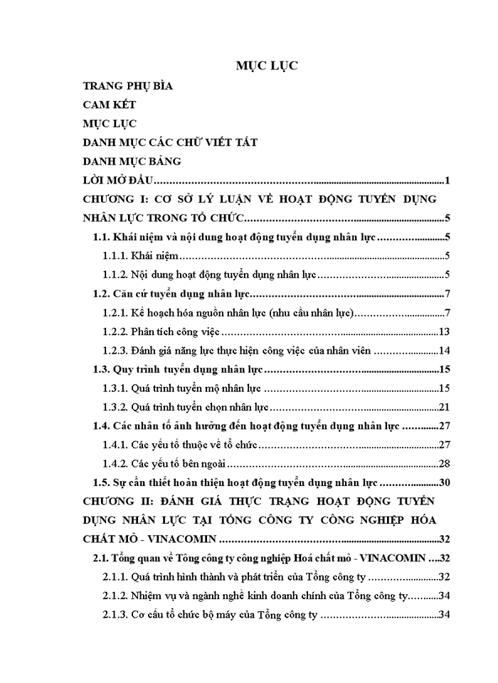 image for page Một số giải pháp hoàn thiện công tác tuyển dụng nguồn nhân lực - nghiên cứu tình huống tại tổng công ty công nghiệp hóa chất mỏ -VINACOMIN