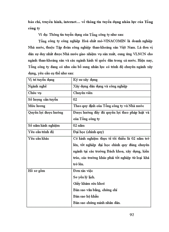 image for page Một số giải pháp hoàn thiện công tác tuyển dụng nguồn nhân lực - nghiên cứu tình huống tại tổng công ty công nghiệp hóa chất mỏ -VINACOMIN