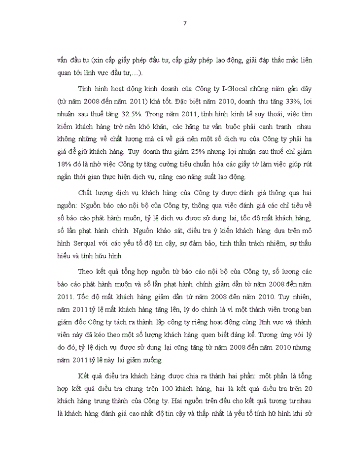 image for page Nâng cao chất lượng dịch vụ khách hàng tại Công ty TNHH I-Glocal