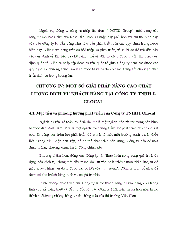 image for page Nâng cao chất lượng dịch vụ khách hàng tại Công ty TNHH I-Glocal